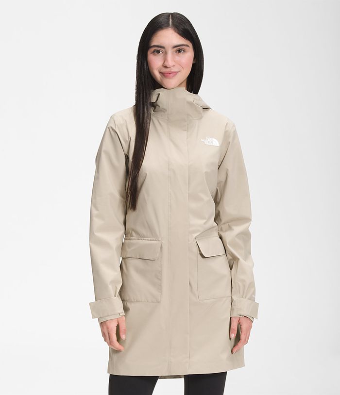 The North Face Μπουφαν Βροχής Μπεζ Γυναικεια City Breeze Parka Ii - Greece 1236MXEAN